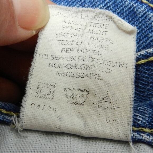 Vintage 90s Y2K Tommy Hilfiger Jeans Sz 15 32 Blue Denim High Rise Straight USA - Picture 10 of 13